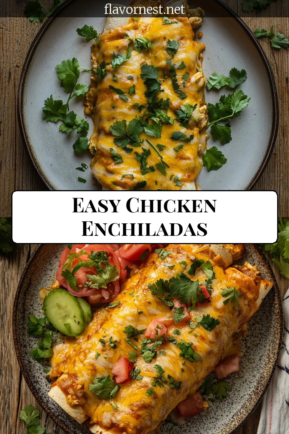 easy chicken enchiladas pin