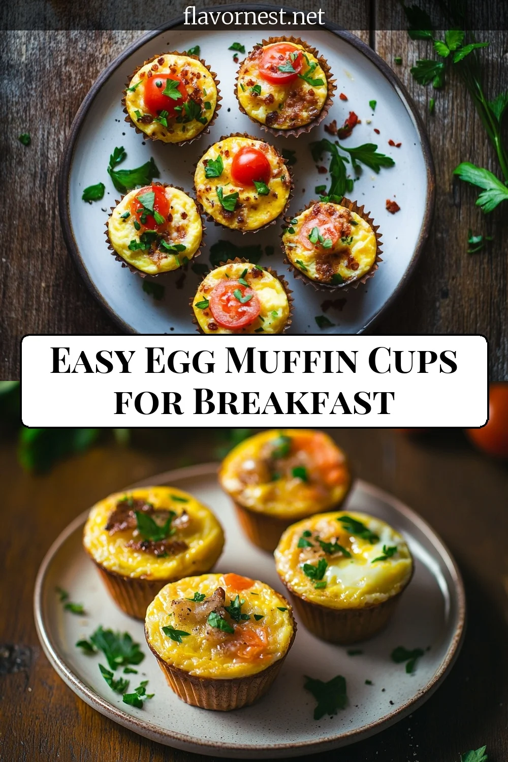 easy egg muffin cups for breakfast pin