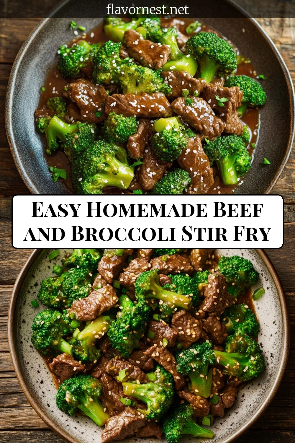 easy homemade beef and broccoli stir fry pin