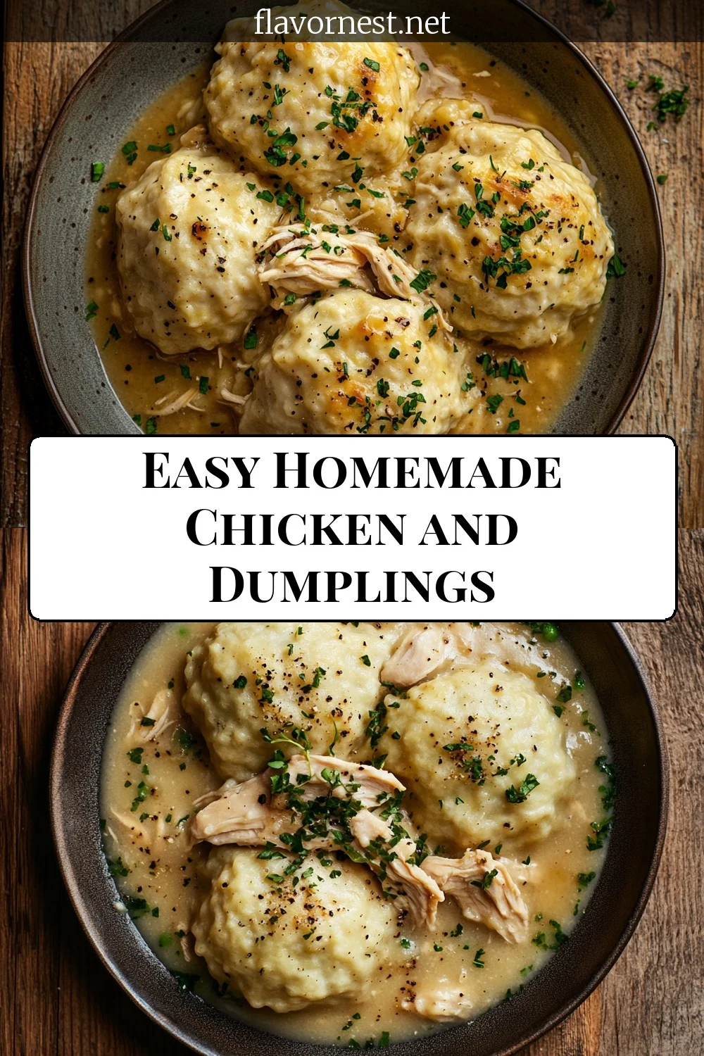 easy homemade chicken and dumplings pin