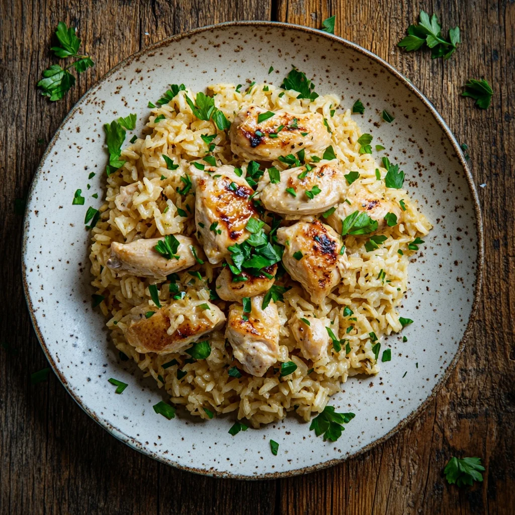 easy homemade chicken and rice serving suggestion