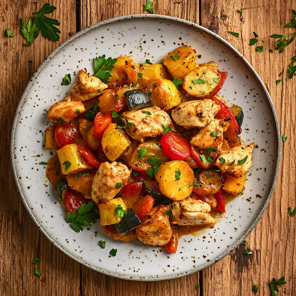 easy homemade chicken and vegetable bake