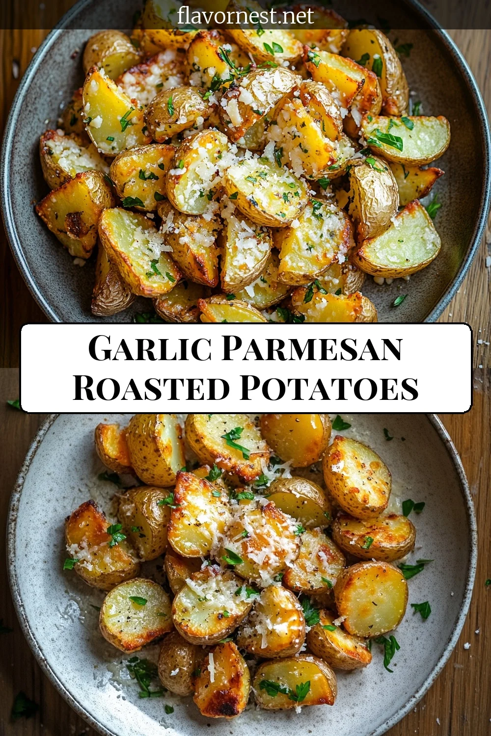 garlic parmesan roasted potatoes pin