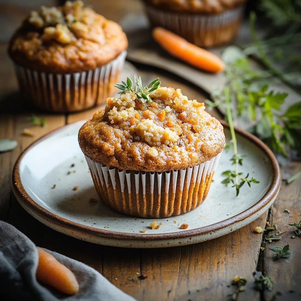 healthy carrot cake muffins