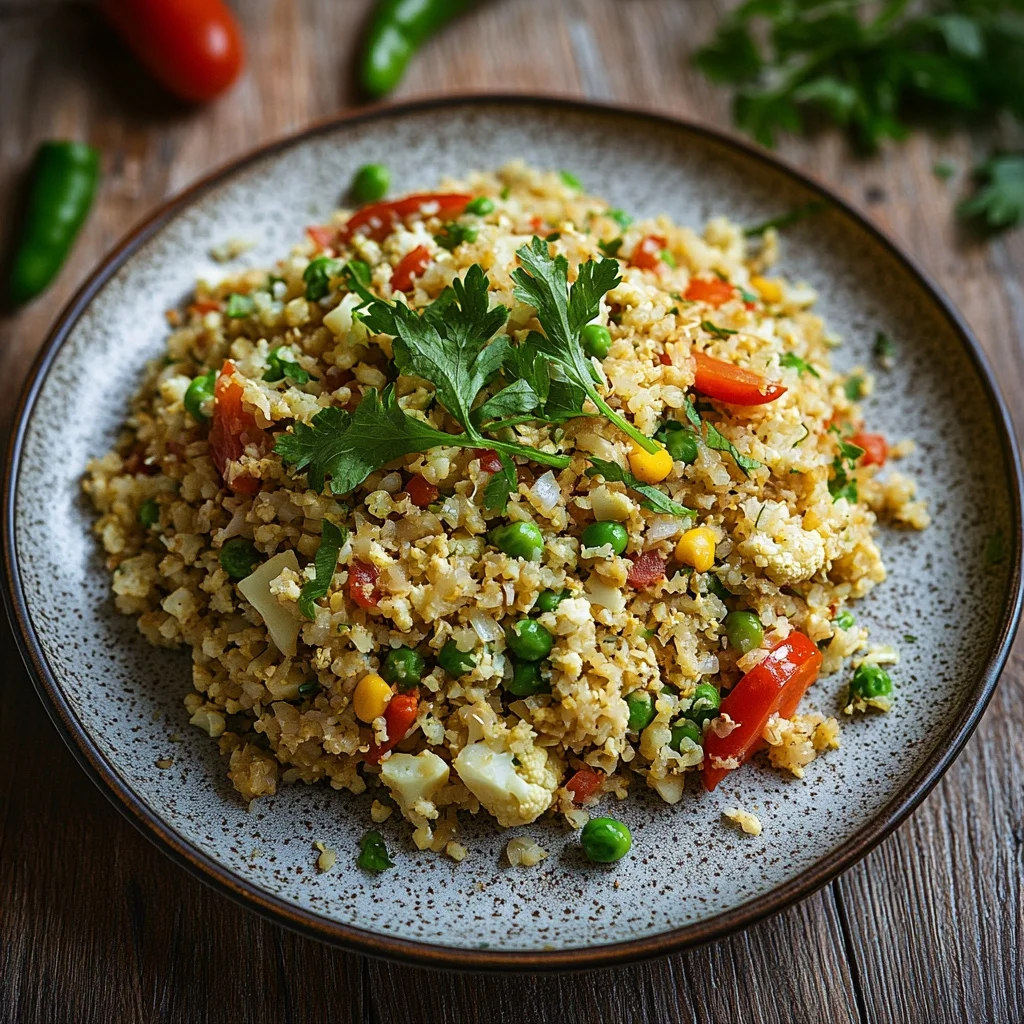 healthy cauliflower fried rice ingredients