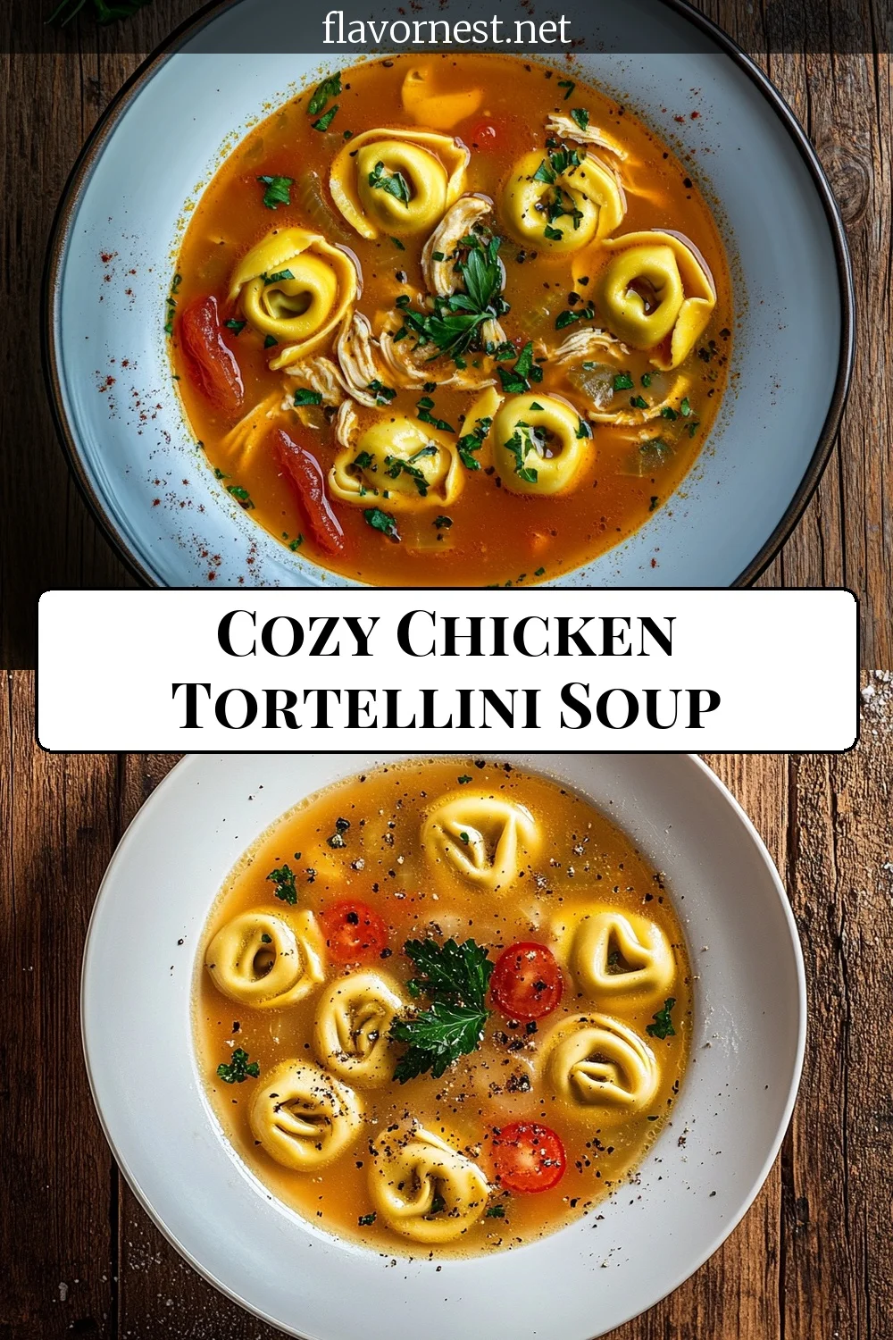 image for cozy chicken tortellini soup pin