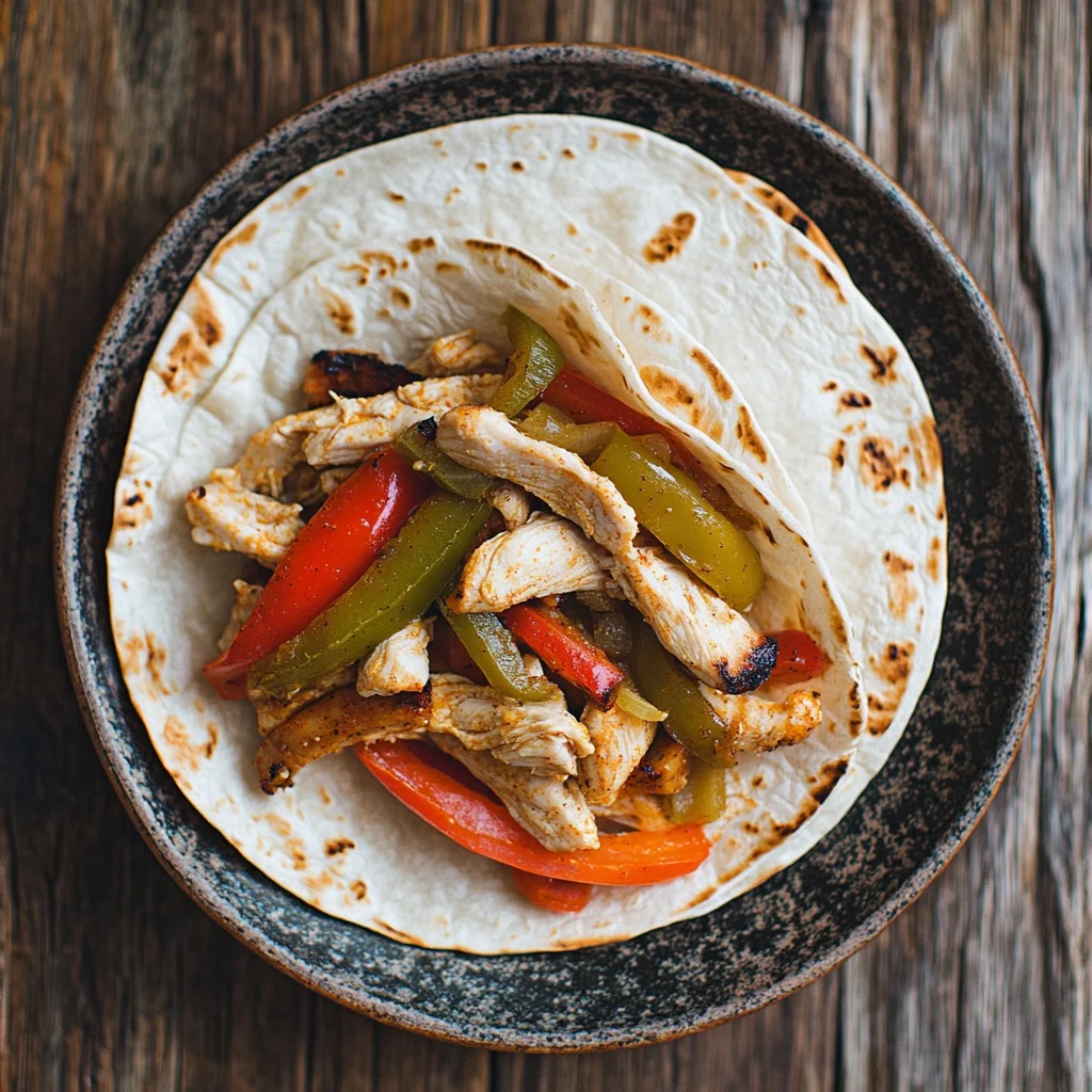 image for easy crockpot chicken fajitas