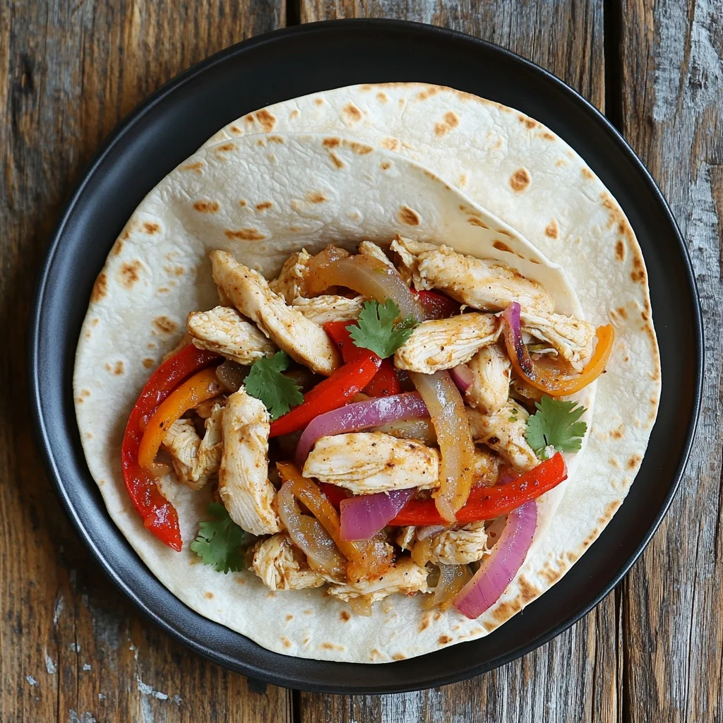 image for easy crockpot chicken fajitas ingredients
