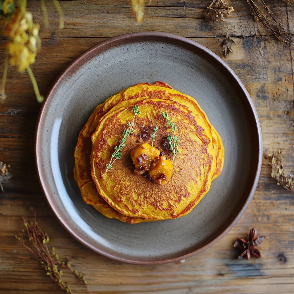 image for quick 2-ingredient pumpkin pancakes ingredients
