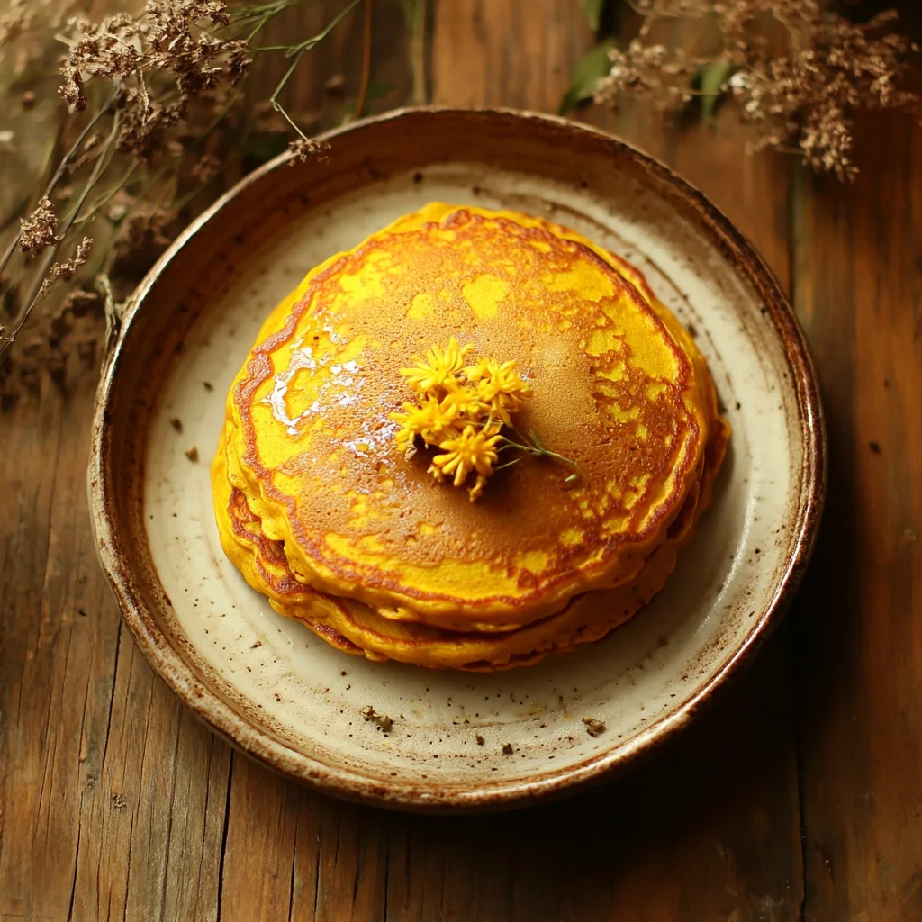 image for quick 2-ingredient pumpkin pancakes serving suggestion