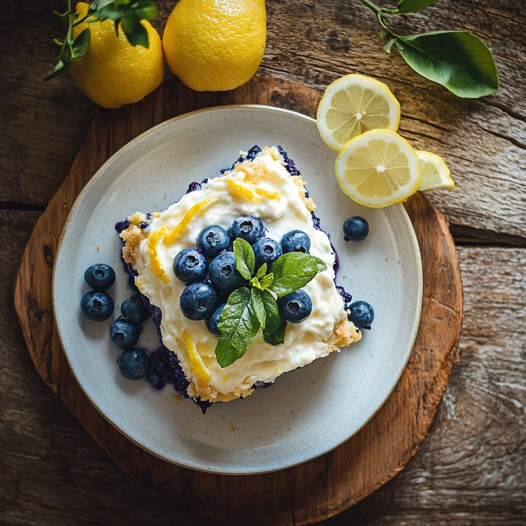 lemon blueberry cheesecake dump cake