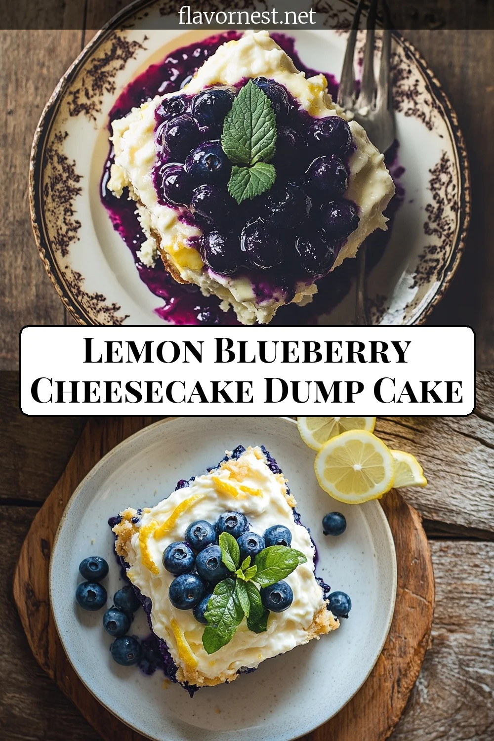 lemon blueberry cheesecake dump cake pin