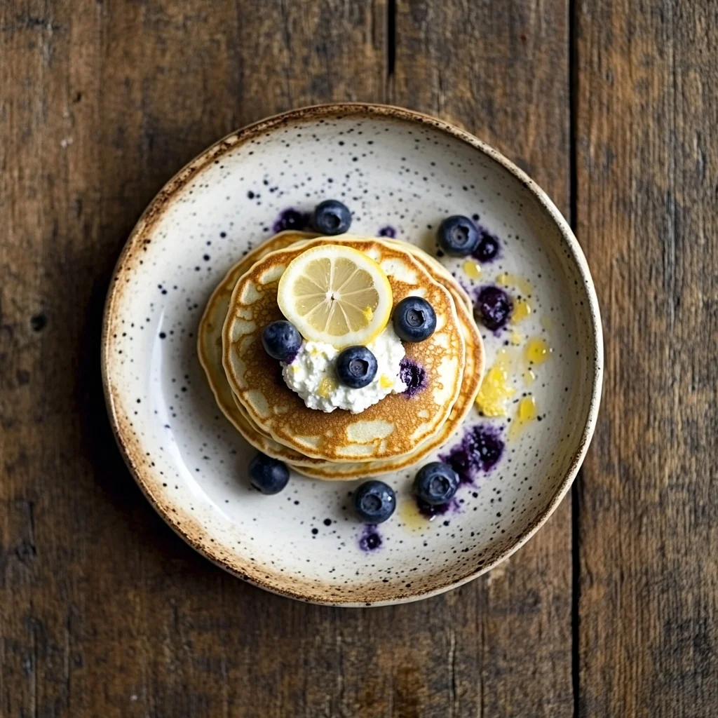 lemon blueberry ricotta pancakes