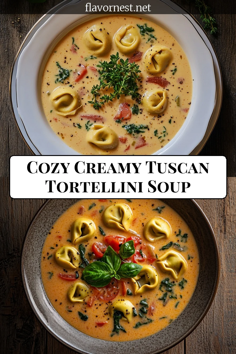 make that cozy creamy tuscan tortellini soup tonight pin