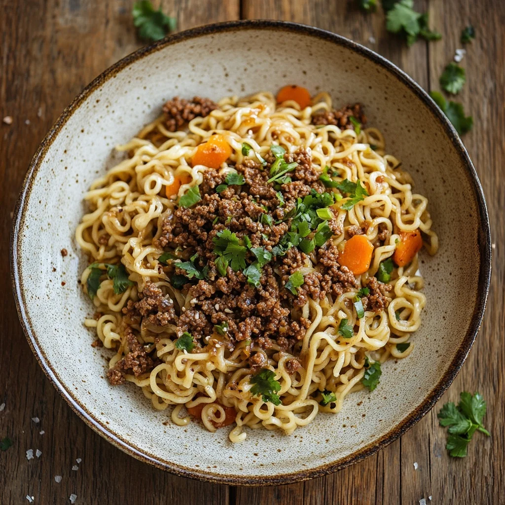 mongolian ground beef noodles recipe serving suggestion