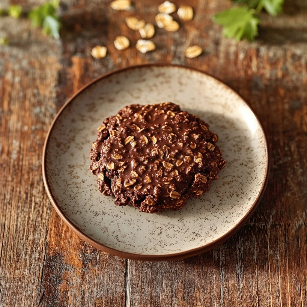 no bake chocolate oatmeal cookies serving suggestion