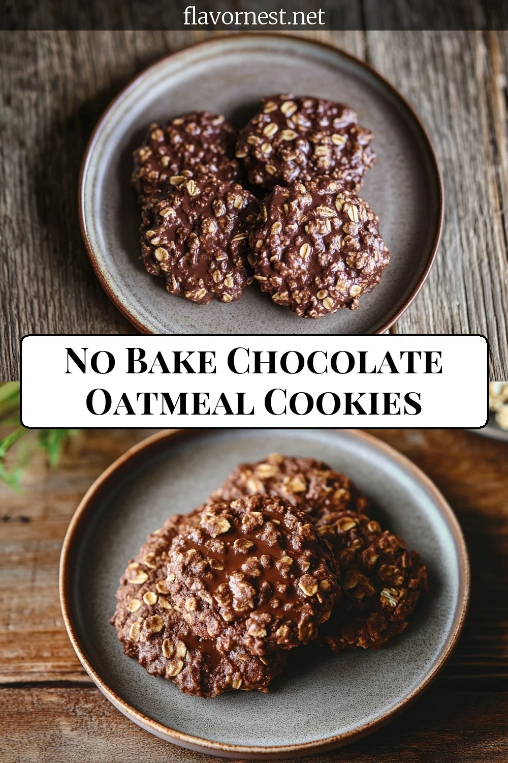 no bake chocolate oatmeal cookies pin