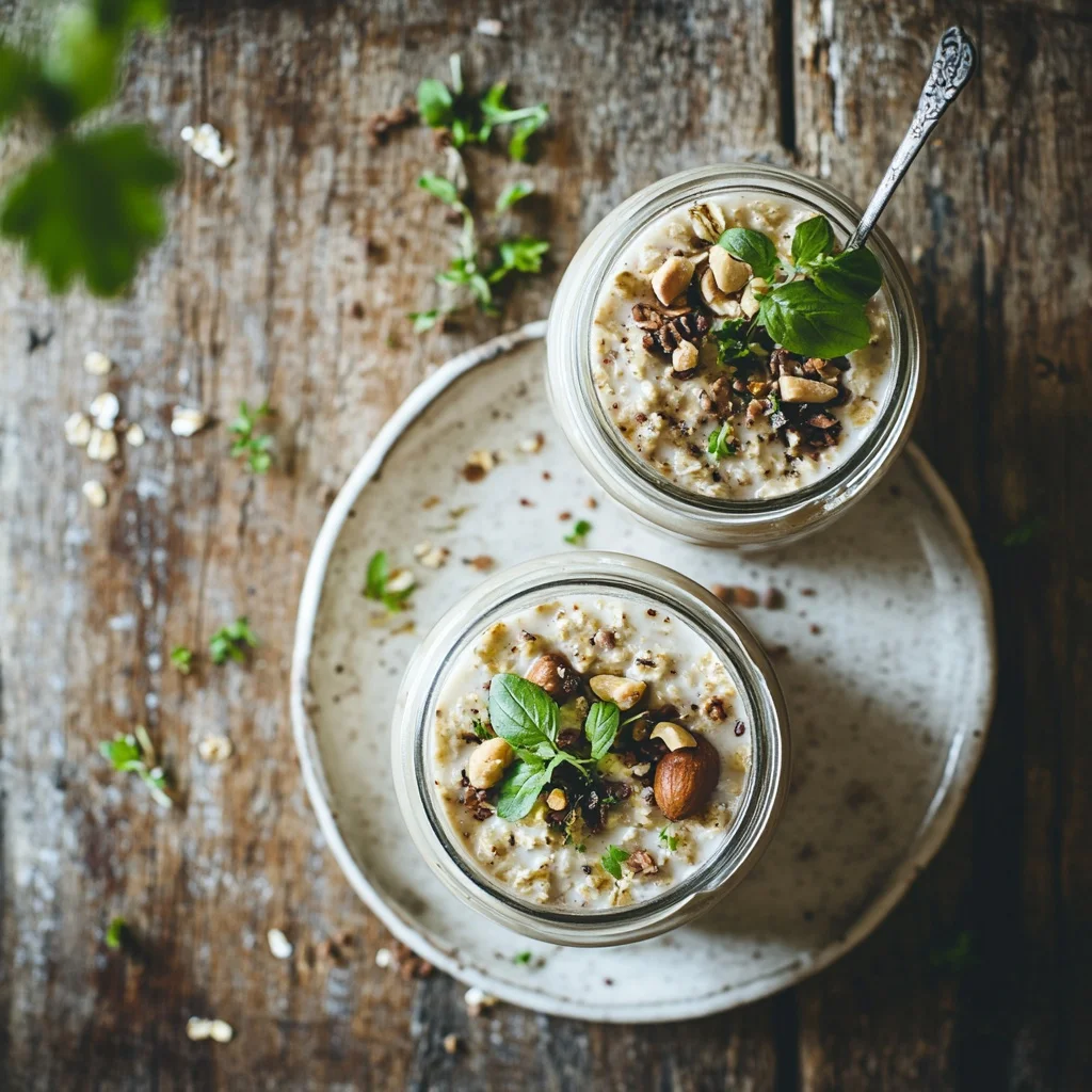 no-cook overnight oats jars serving suggestion