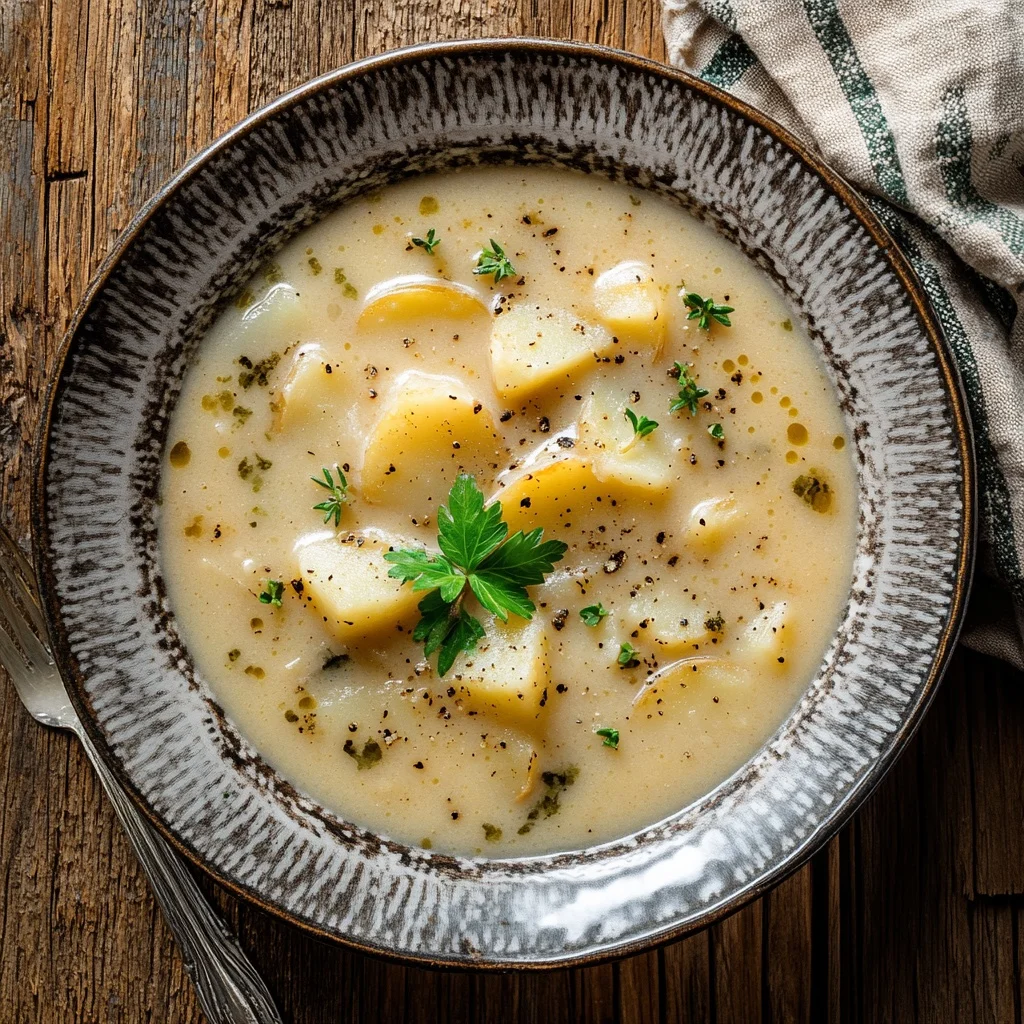 old fashioned potato soup serving suggestion