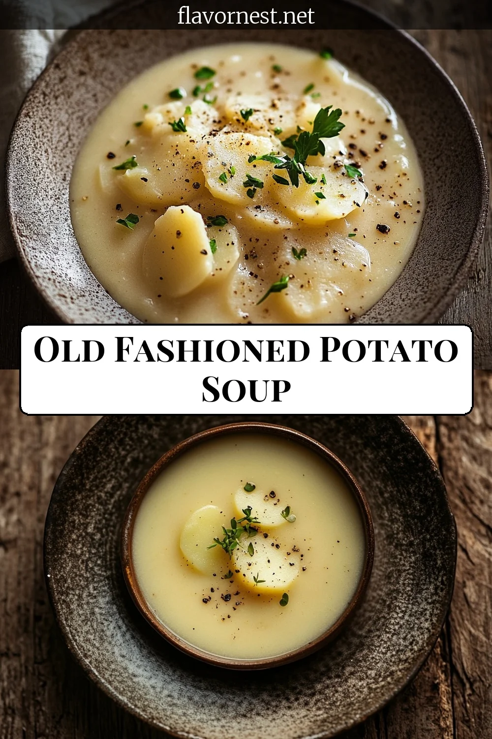 old fashioned potato soup pin