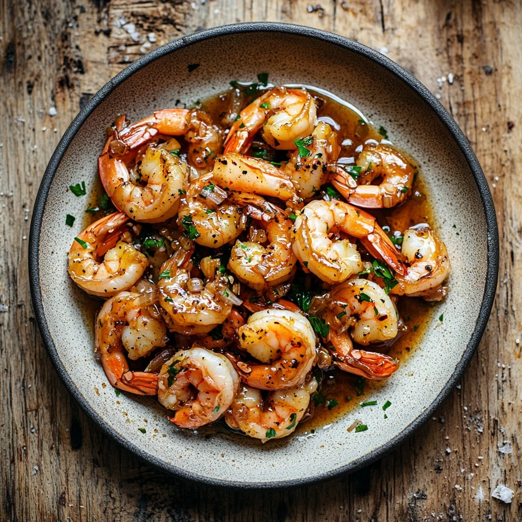 one pan honey garlic shrimp serving suggestion