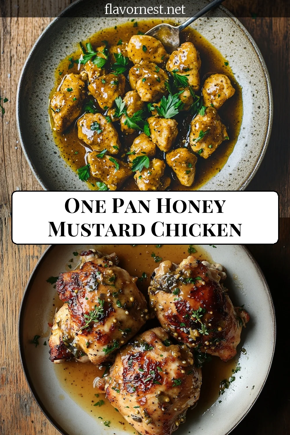 one pan honey mustard chicken pin