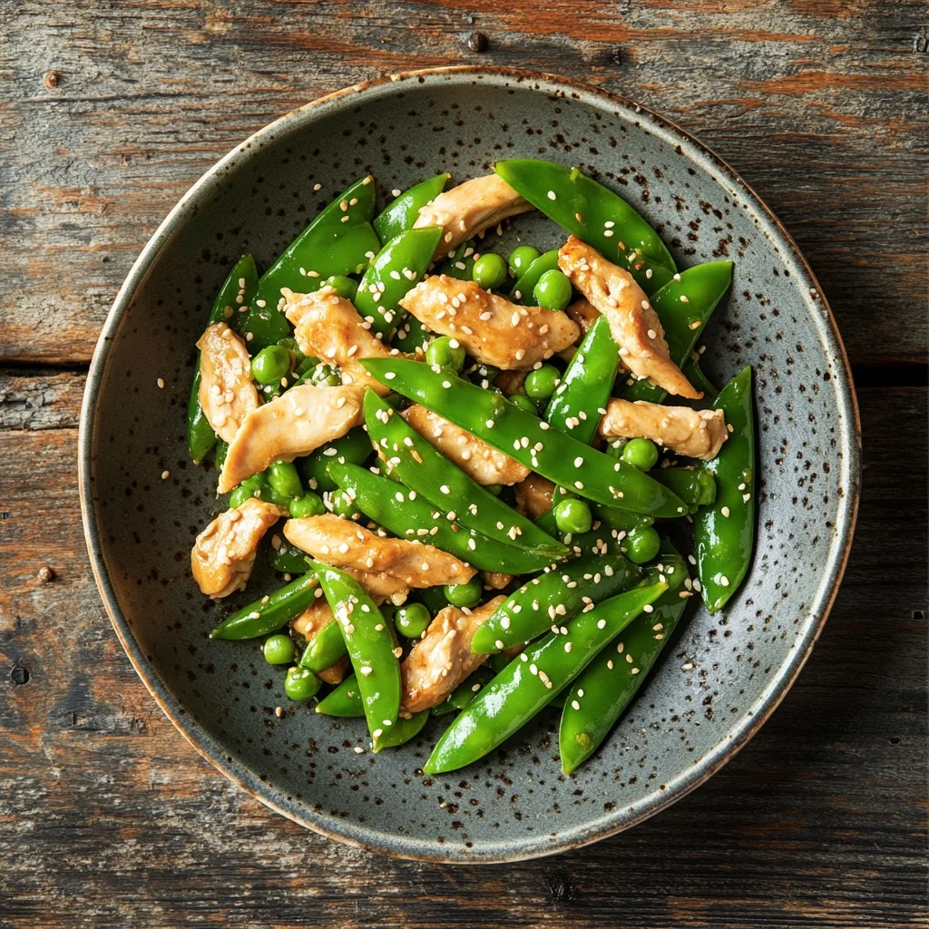 quick chicken stir fry with snap peas serving suggestion