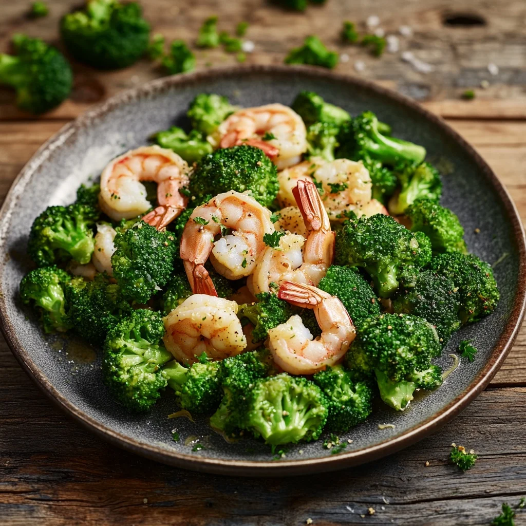 sheet pan lemon garlic shrimp and broccoli ingredients