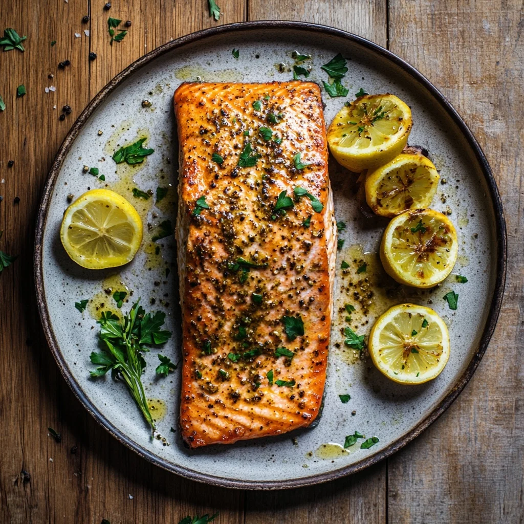 sheet pan lemon pepper salmon ingredients