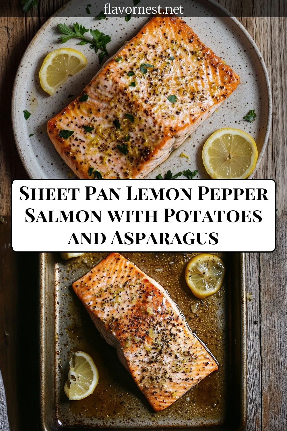sheet pan lemon pepper salmon pin