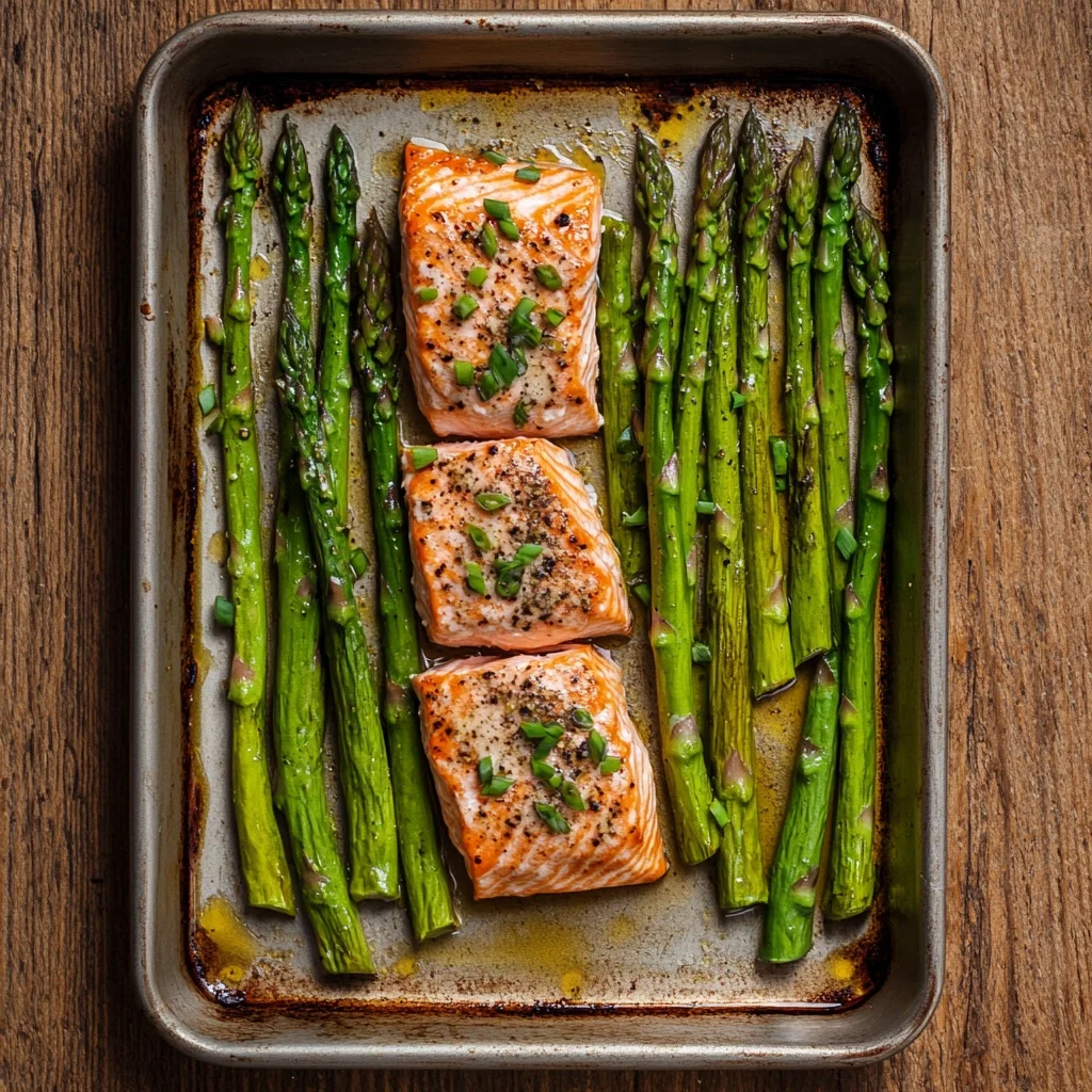 sheet pan salmon and asparagus