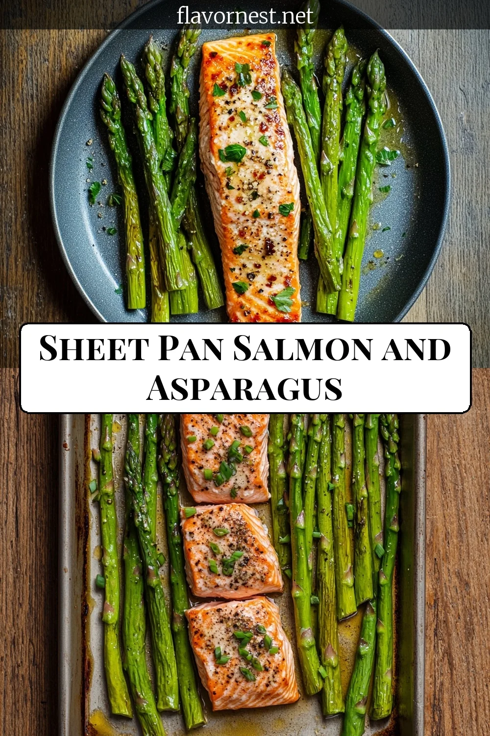 sheet pan salmon and asparagus pin