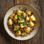 simple ground beef and potato skillet