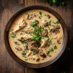 slow cooker creamy chicken and mushroom soup