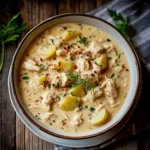 slow cooker creamy chicken and potato chowder