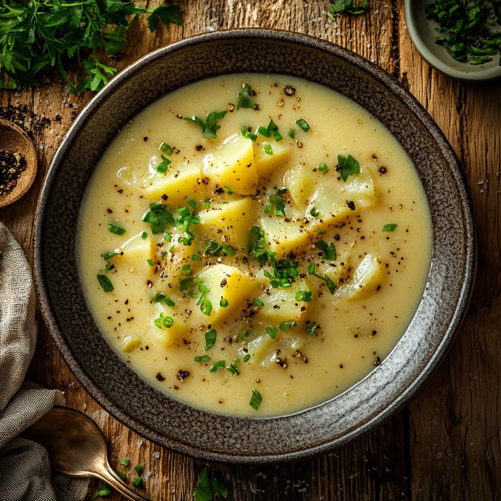 slow cooker creamy potato soup serving suggestion