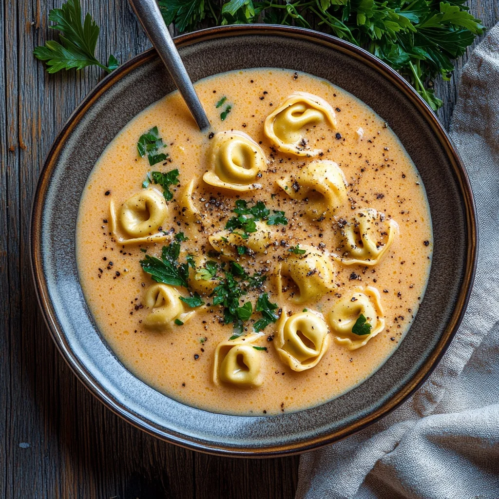 slow cooker creamy tortellini soup