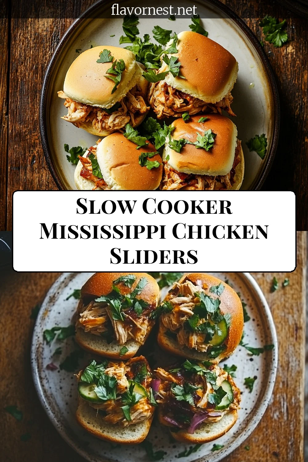 slow cooker mississippi chicken sliders pin