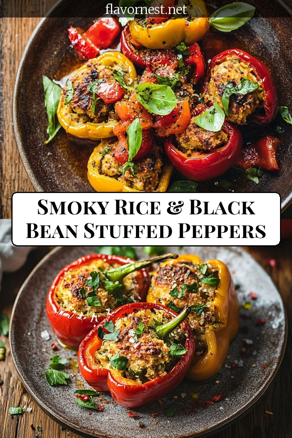 vegetarian stuffed peppers pin