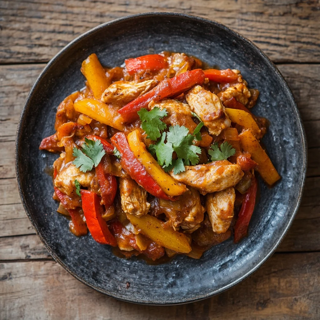 baked chicken fajita casserole serving suggestion
