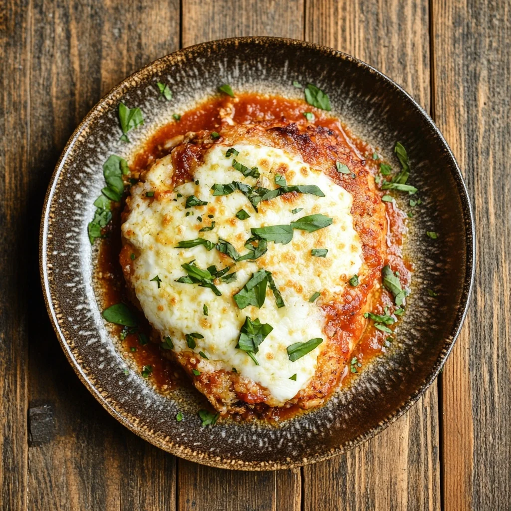 baked chicken parmesan with mozzarella