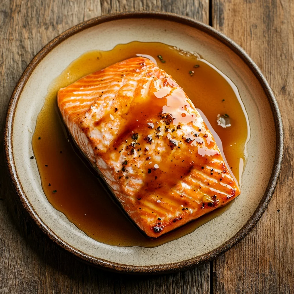 baked salmon with maple glaze