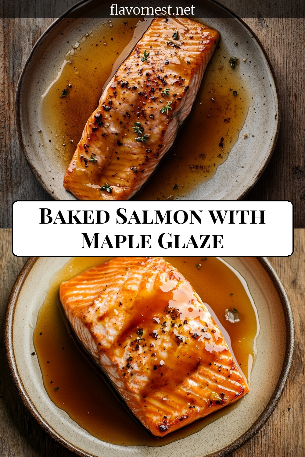 baked salmon with maple glaze pin