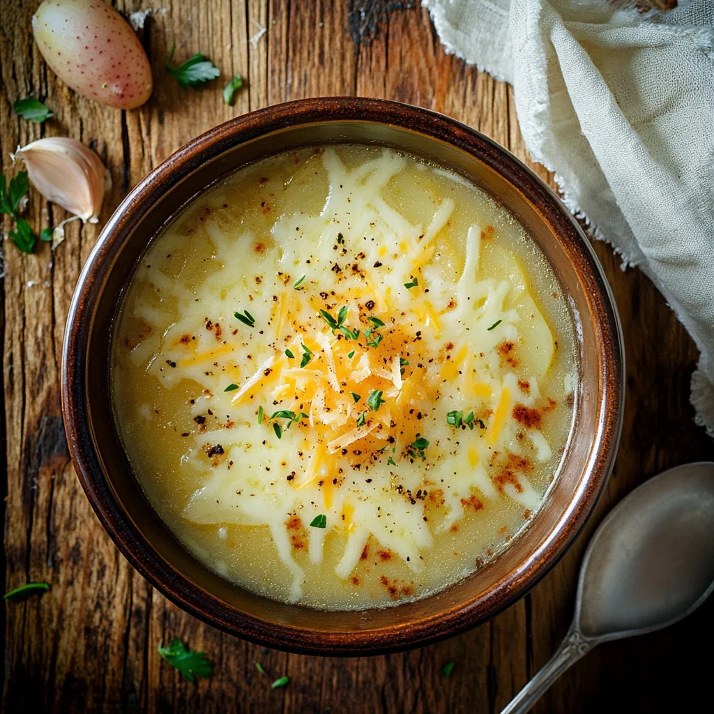crockpot potato soup with cheese