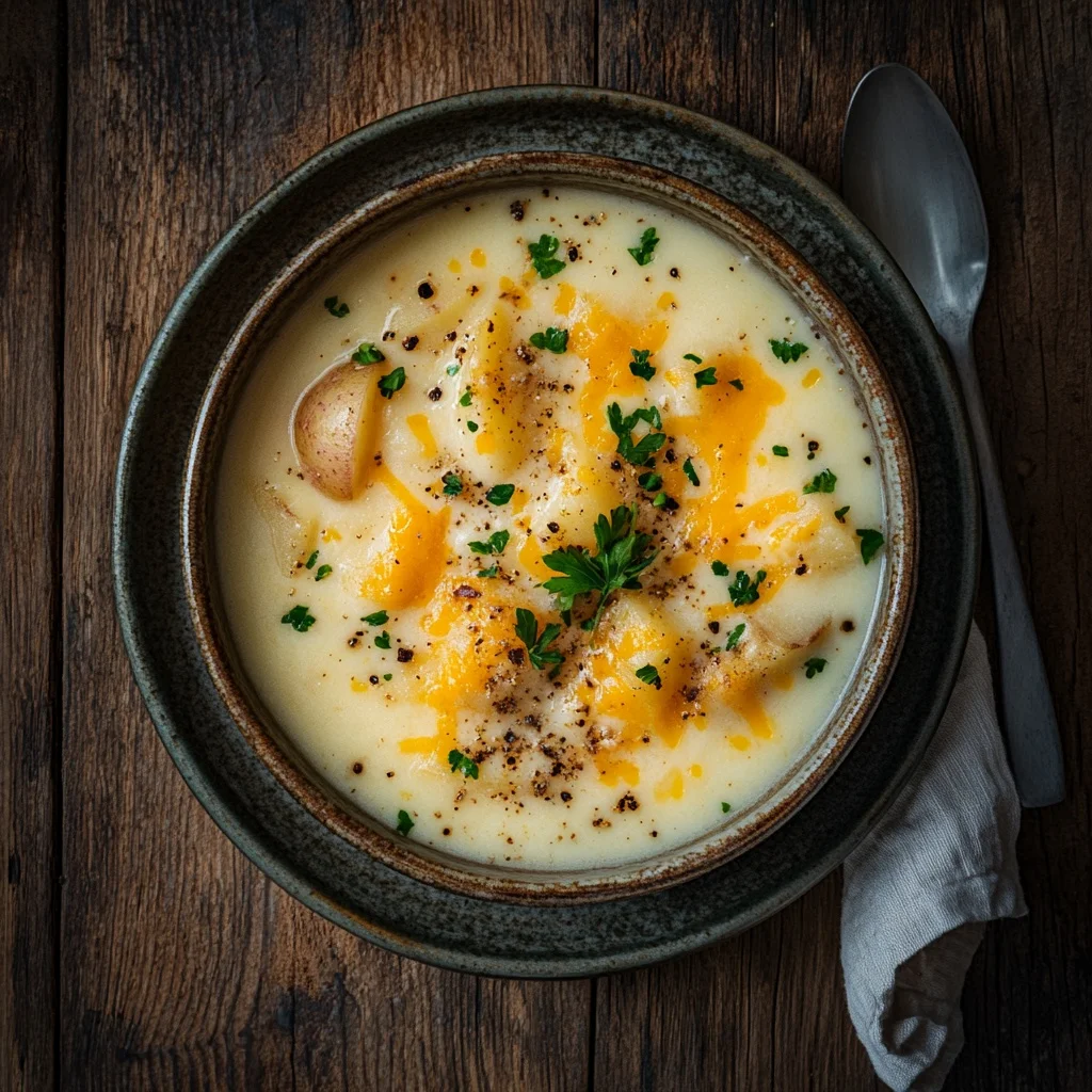 crockpot potato soup with cheese ingredients