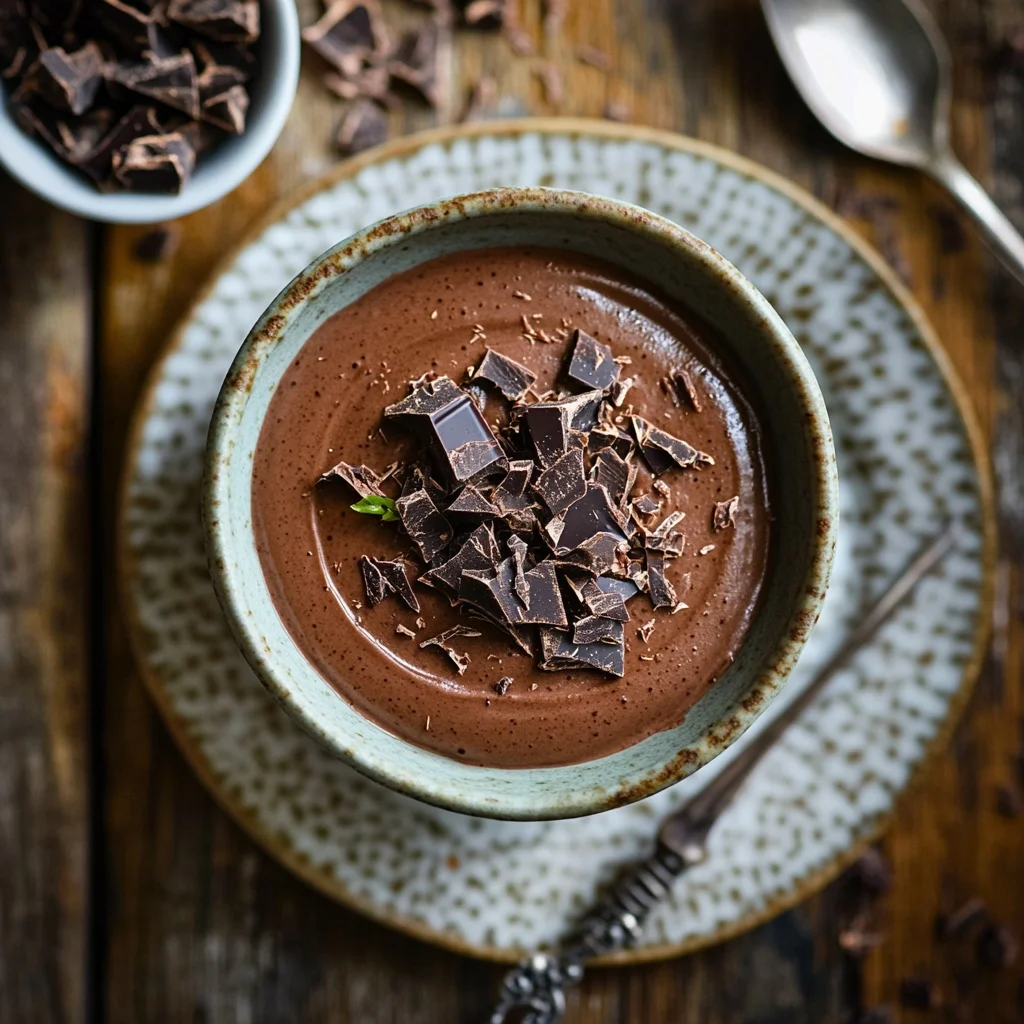 easy 3 ingredient chocolate mousse serving suggestion