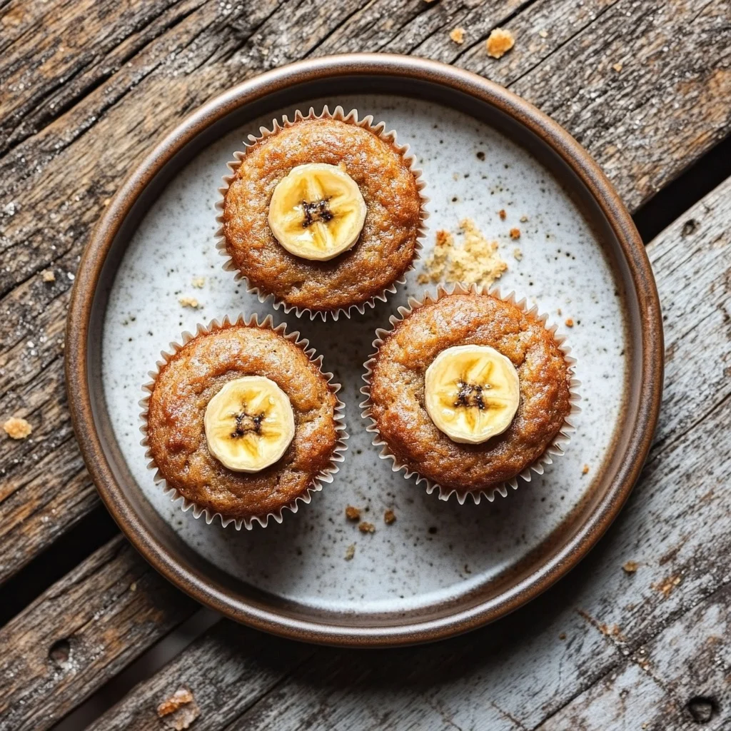 easy 4 ingredient banana muffins