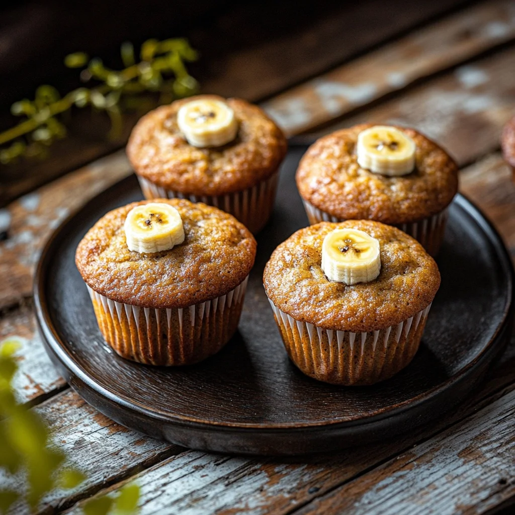 easy 4 ingredient banana muffins serving suggestion