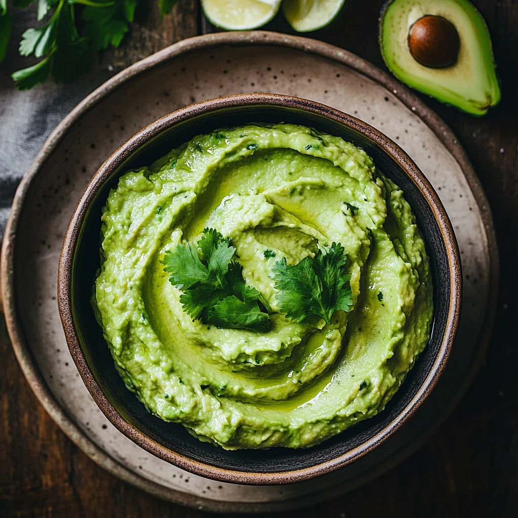 easy 5 minute avocado dip serving suggestion