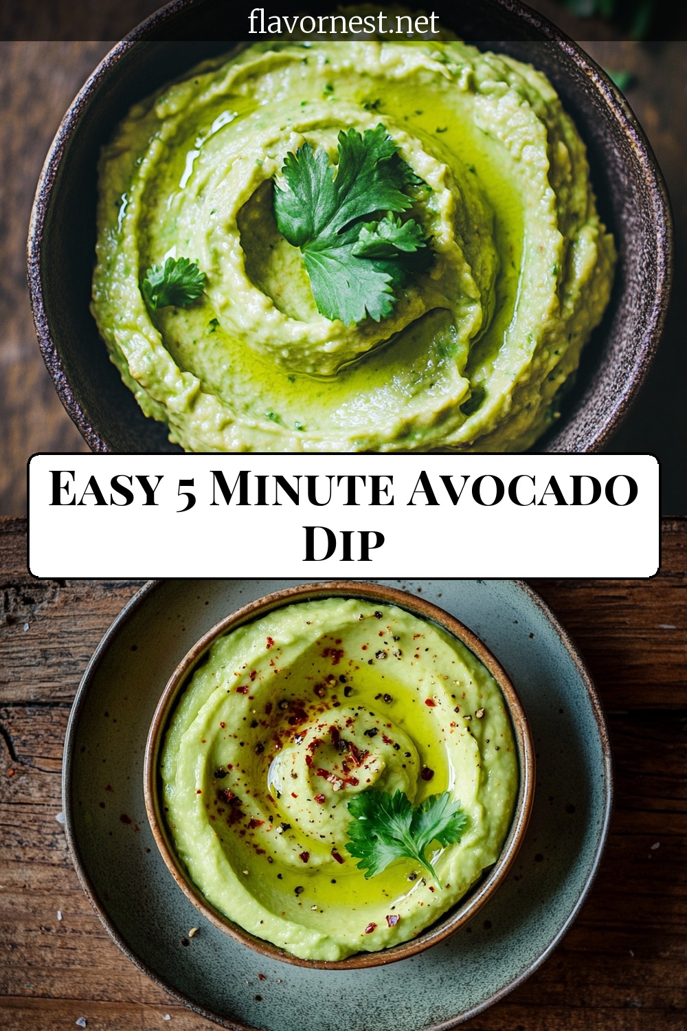 easy 5 minute avocado dip pin